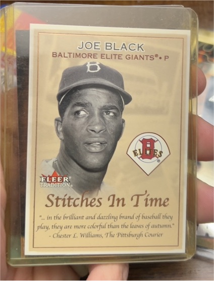 2001 Fleer Tradition #ST4 Joe Black — front