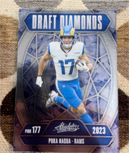 2023 Panini Absolute Football Draft Diamonds #DD-PNA Puka Nacua — front