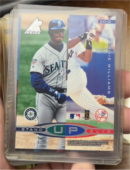 1998 Pinnacle Inside Stand Up Guys #20-D Bernie Williams — front