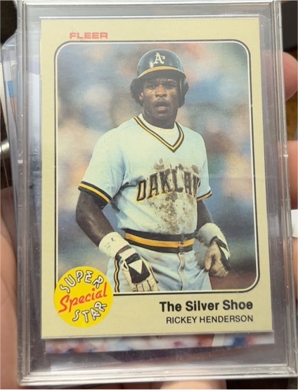 1983 Fleer #639 Rickey Henderson The Silver Shoe — front
