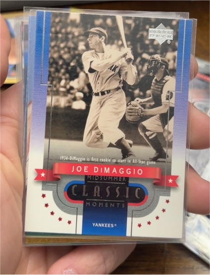 2001 Upper Deck Midsummer Classic Moments #CM1 Joe DiMaggio — front
