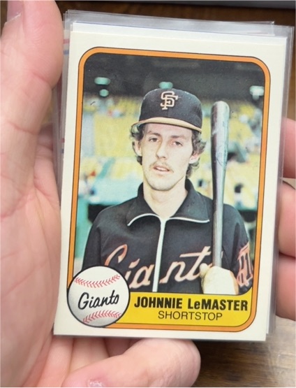 1981 Fleer #450 Johnnie LeMaster — front
