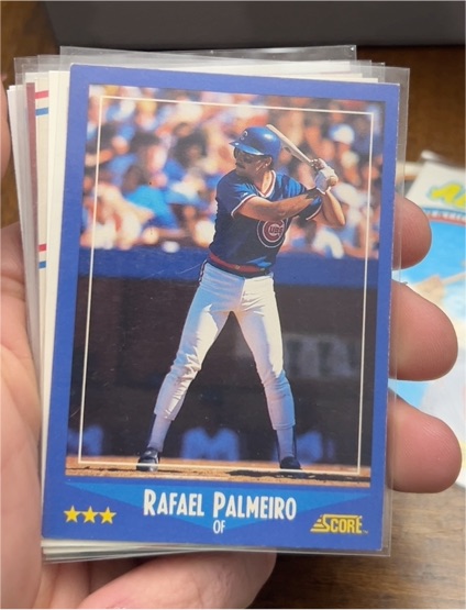 1988 Score #186 Rafael Palmeiro Chicago Cubs — front