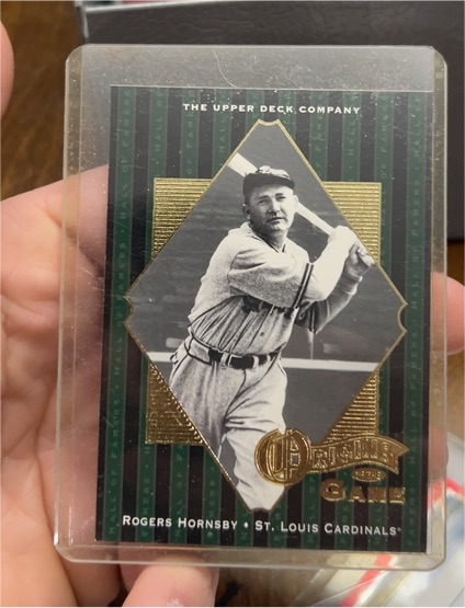 2001 Upper Deck Hall of Famers #57 Rogers Hornsby — front