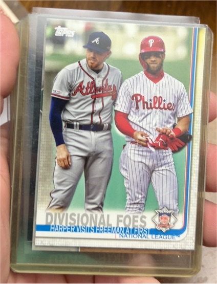 2019 Topps Update #US260 Divisional Foes Bryce Harper / Freddie Freeman — front