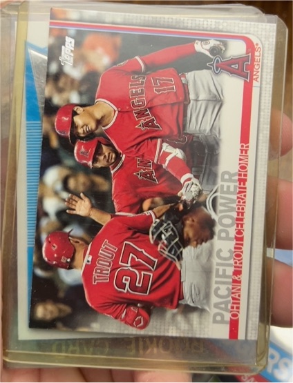 2019 Topps Update #US189 Pacific Power Shohei Ohtani / Mike Trout — front