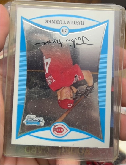 2008 Bowman Chrome Prospects #BCP171 Justin Turner Rookie Reds — front