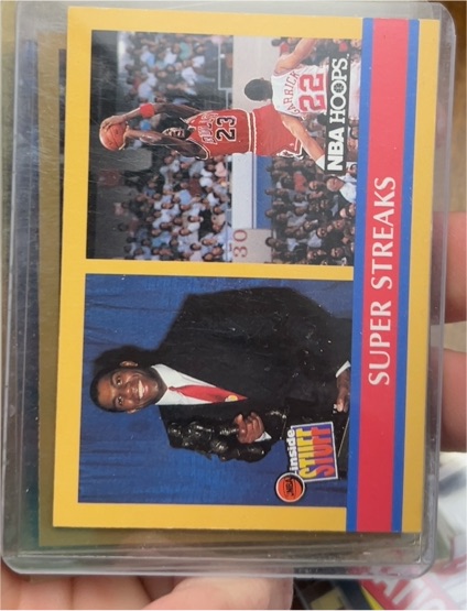 1990-91 NBA Hoops #385 Michael Jordan, Magic Johnson Super Streaks — front