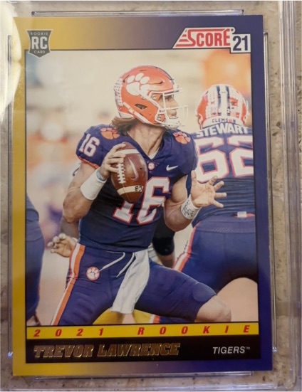 2021 Score 1991 Throwback Rookies #TB1 Trevor Lawrence — front