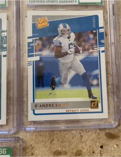 2020 Panini Donruss Rated Rookie Canvas #309 D'Andre Swift — front