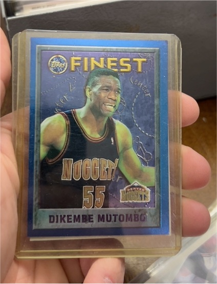 1995-96 Topps Finest #55 Dikembe Mutombo — front