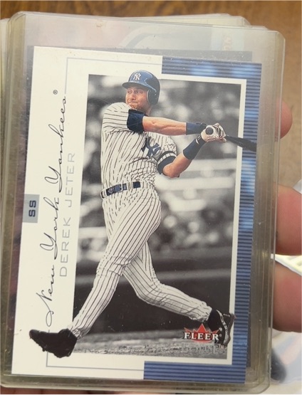 2001 Fleer Genuine #1 Derek Jeter — front