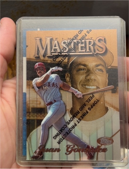 1997 Topps Finest Masters #212 Juan Gonzalez — front