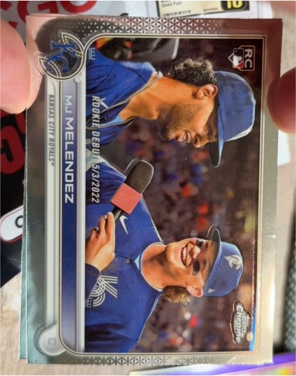 2022 Topps Chrome Update #USC84 MJ Melendez Rookie Debut Kansas City Royals — front