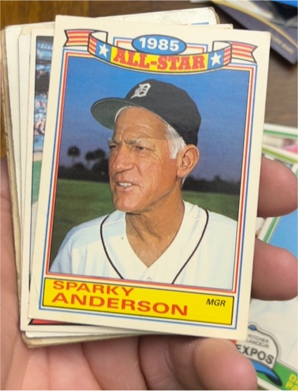 1986 Topps #1 Sparky Anderson 1985 All-Star — front