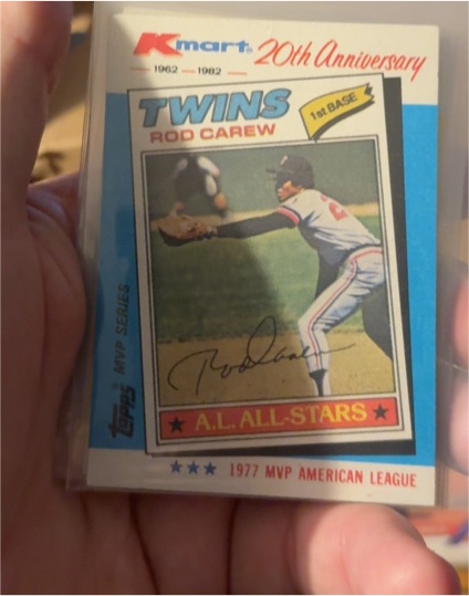 1982 Topps Kmart 20th Anniversary #31 Rod Carew — front