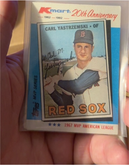1982 Topps Kmart 20th Anniversary #11 Carl Yastrzemski — front