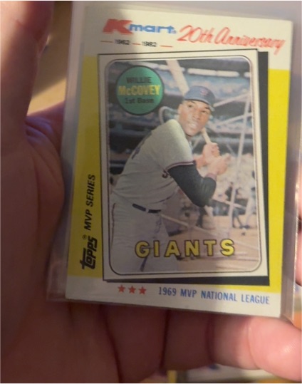 1982 Topps Kmart 20th Anniversary #16 Willie McCovey — front