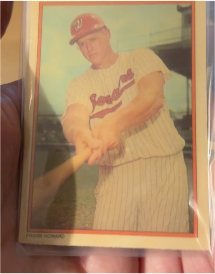 1985 Topps Circle K #23 Frank Howard Washington Senators — front