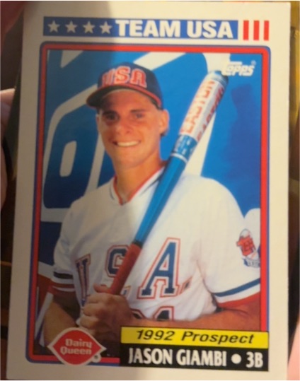 1992 Topps Dairy Queen Team USA #31 Jason Giambi — front