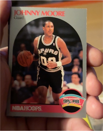 1990-91 NBA Hoops #269 Johnny Moore — front
