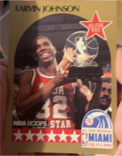 1990 NBA Hoops #18 Earvin Johnson All-Star West — front