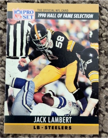 1990 Pro Set #27 Jack Lambert — front