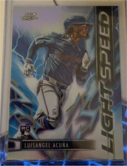 2025 Topps Chrome Cosmic #LS-10 Luisangel Acuña Light Speed — front