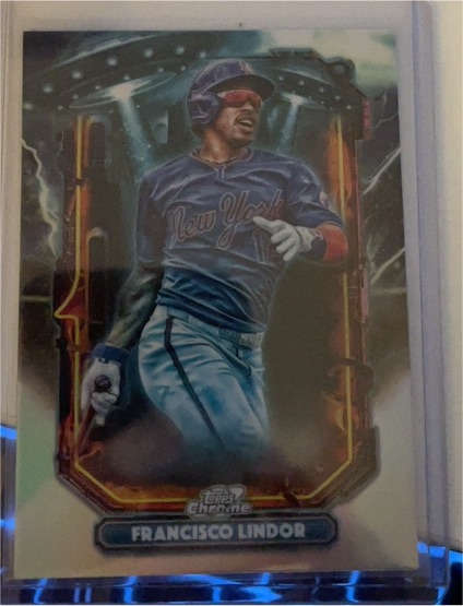 2025 Topps Chrome Cosmic #ET-14 Francisco Lindor Extraterrestrial Talent — front