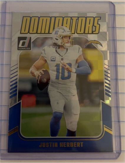 2024 Panini Donruss #6 Justin Herbert Dominators — front