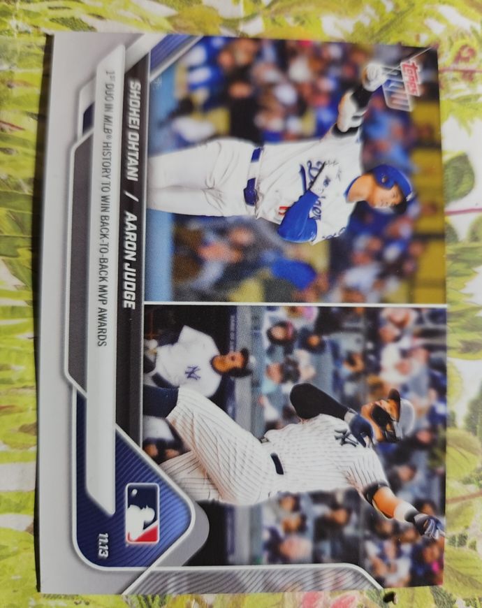 2025 Topps Now #OS-9 Shohei Ohtani / Aaron Judge — front