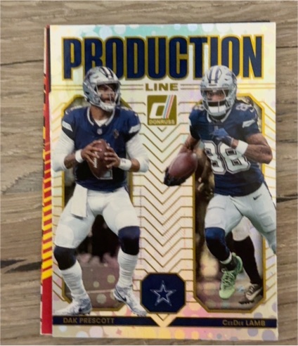 2025 Donruss #3 Dak Prescott Ceedee Lamb Production Line Cowboys — front