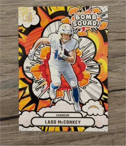 2025 Panini Donruss Bomb Squad #BS-LMY Ladd McConkey — front