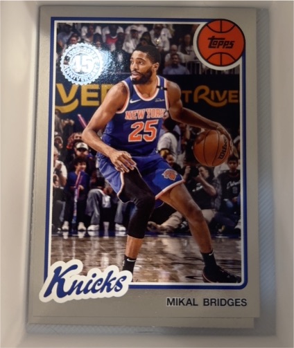 2025-26 Topps Basketball 45th Anniversary #80BK-38 Mikal Bridges — front