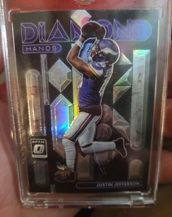 2022 Panini Donruss Optic #DH-2 Justin Jefferson Diamond Hands — front