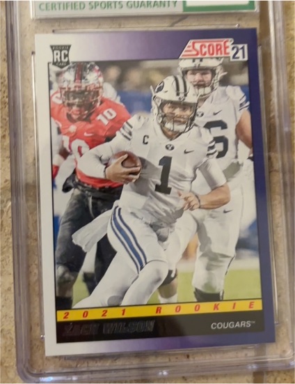 2021 Panini Score #TB8 Zach Wilson — front
