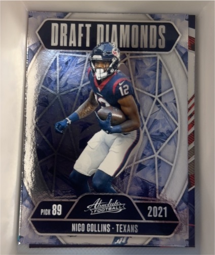 2025 Panini Absolute #DD-NCS Nico Collins Draft Diamonds — front