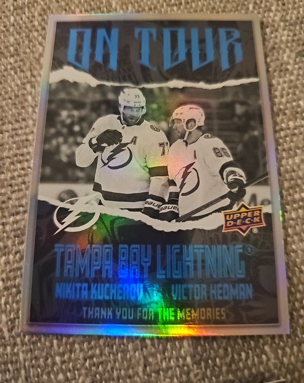 2024-25 Upper Deck On Tour #OT-19 Nikita Kucherov & Victor Hedman — front