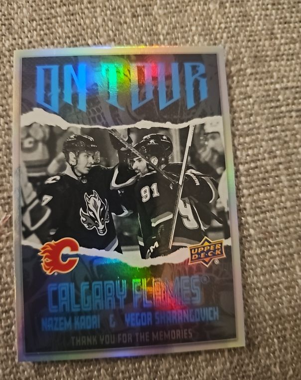 2024-25 Upper Deck On Tour #OT-20 Nazem Kadri Yegor Sharangovich Calgary Flames — front