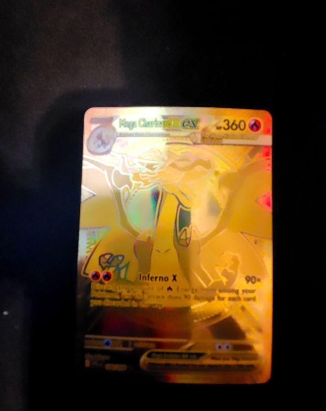 2025 Pokémon Phantasmal Flames Mega Charizard X ex Gold Mega Hyper Rare #130/094 — front