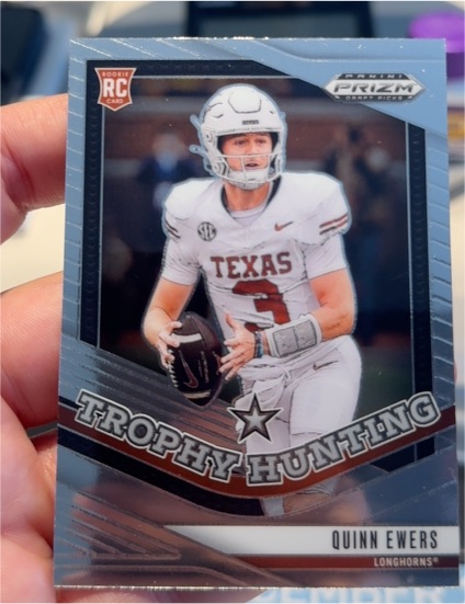2025 Panini Prizm Draft Picks #16 Quinn Ewers Trophy Hunting Rookie — front