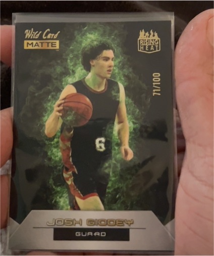 2022 Wild Card Matte #RH-14 Josh Giddey Rising Heat — front