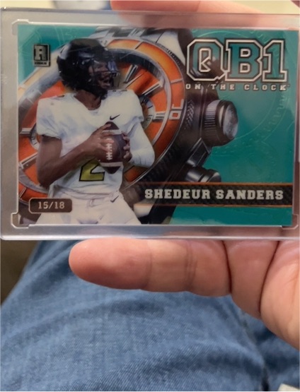 2024 Wild Card QB1 On The Clock #15/18 Shedeur Sanders — front