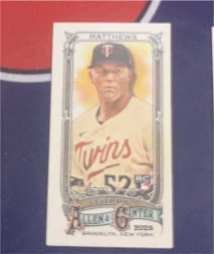 2025 Topps Allen & Ginter Mini #235 Zebby Matthews — front