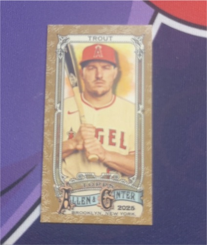 2025 Topps Allen & Ginter #100 Mike Trout Mini — front