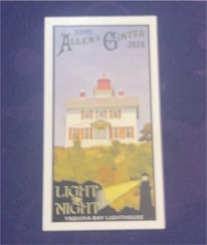 2025 Topps Allen & Ginter #LTN-16 Yaquina Bay Lighthouse Light the Night Mini — front