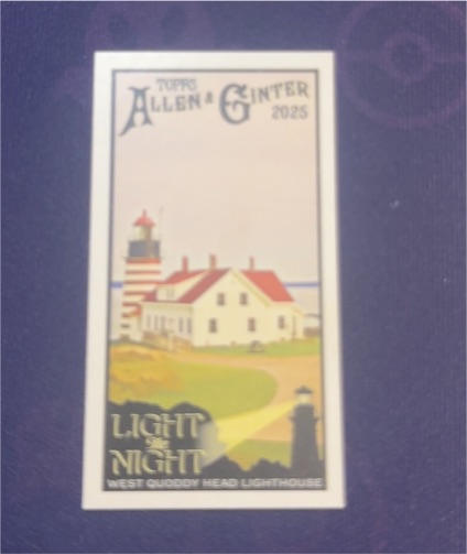 2025 Topps Allen & Ginter #LTN-30 West Quoddy Head Lighthouse Light the Night Mini — front