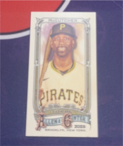 2025 Topps Allen & Ginter #137 Andrew McCutchen Mini Card — front