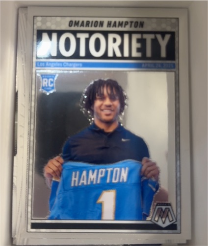 2025 Panini Mosaic Notoriety #20 Omarion Hampton — front