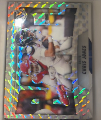 2025 Panini Mosaic Bang Mosaic Green #8 Chris Jones — front